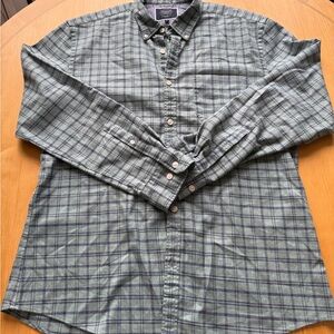 Charles Tyrwhitt Olive Plaid Casual Shirt